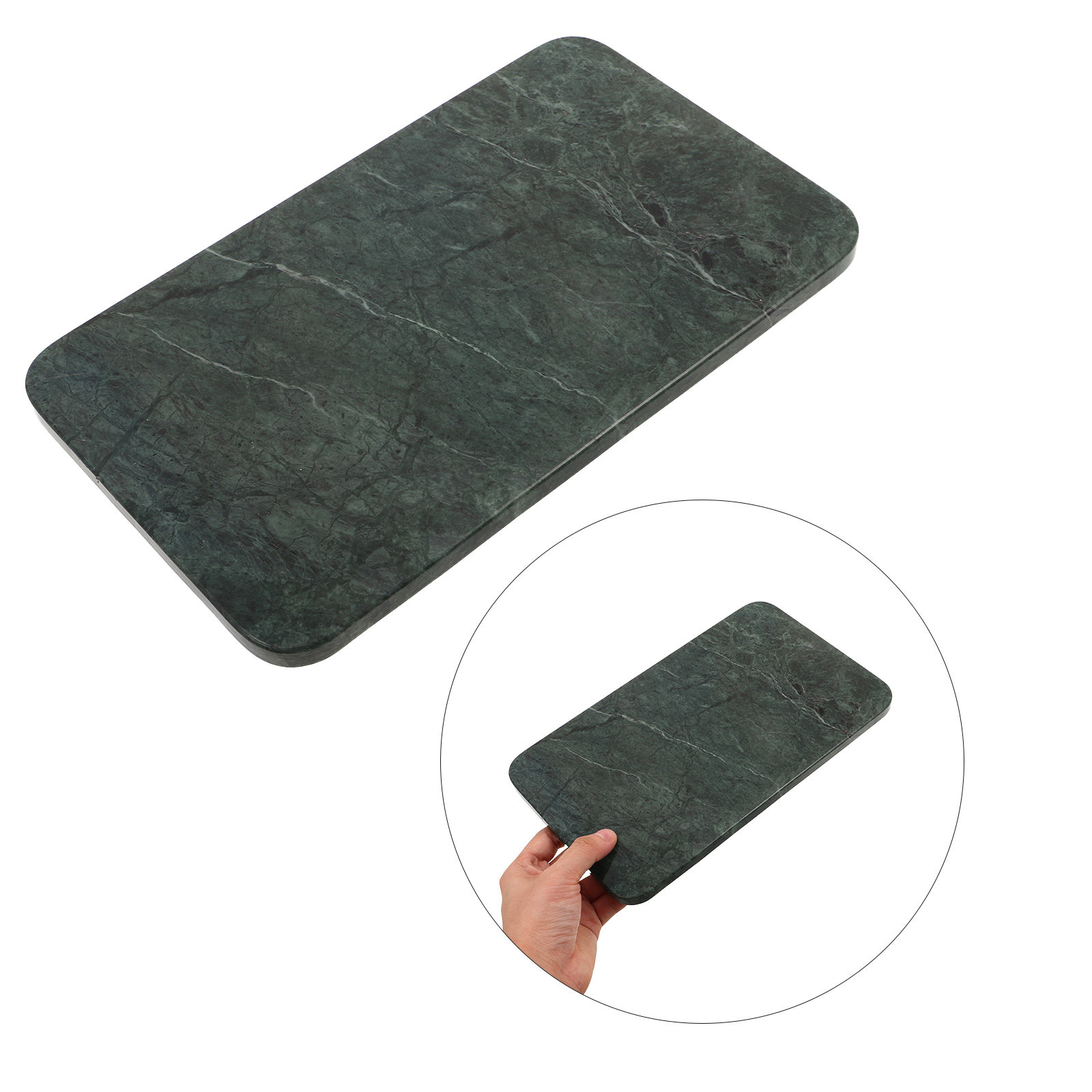 Luxury Skincare Tray - Bandeja Retangular de Mármore de Luxo,