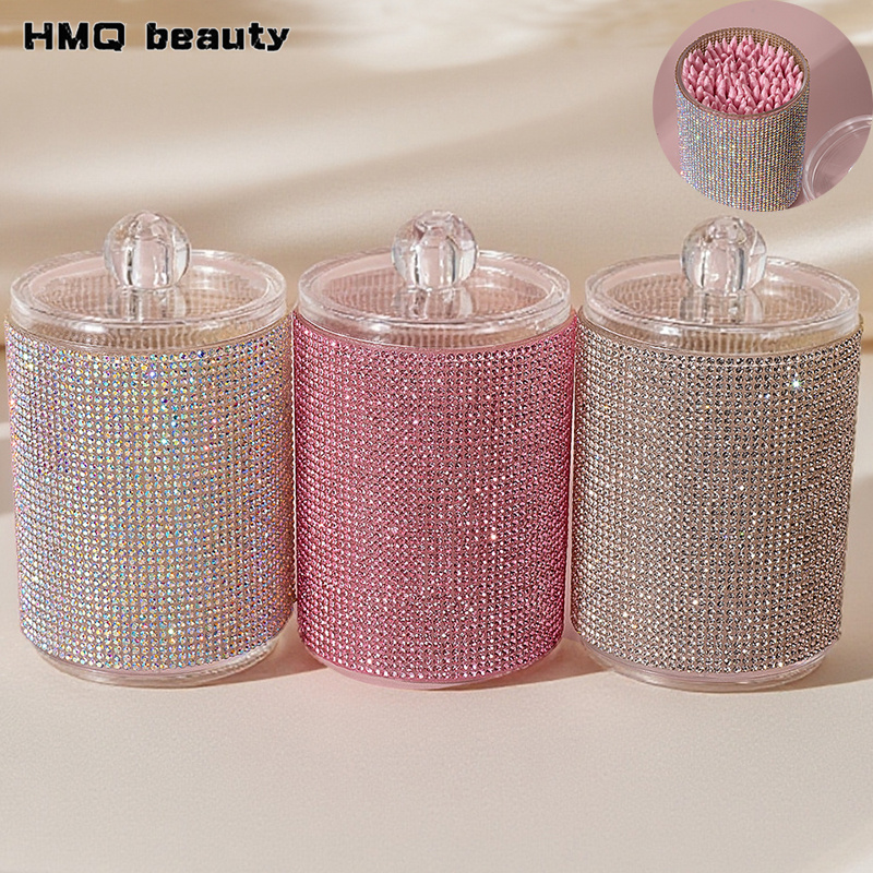 Luxury Skincare Containers - Caixa de Armazenamento de Cotonetes de