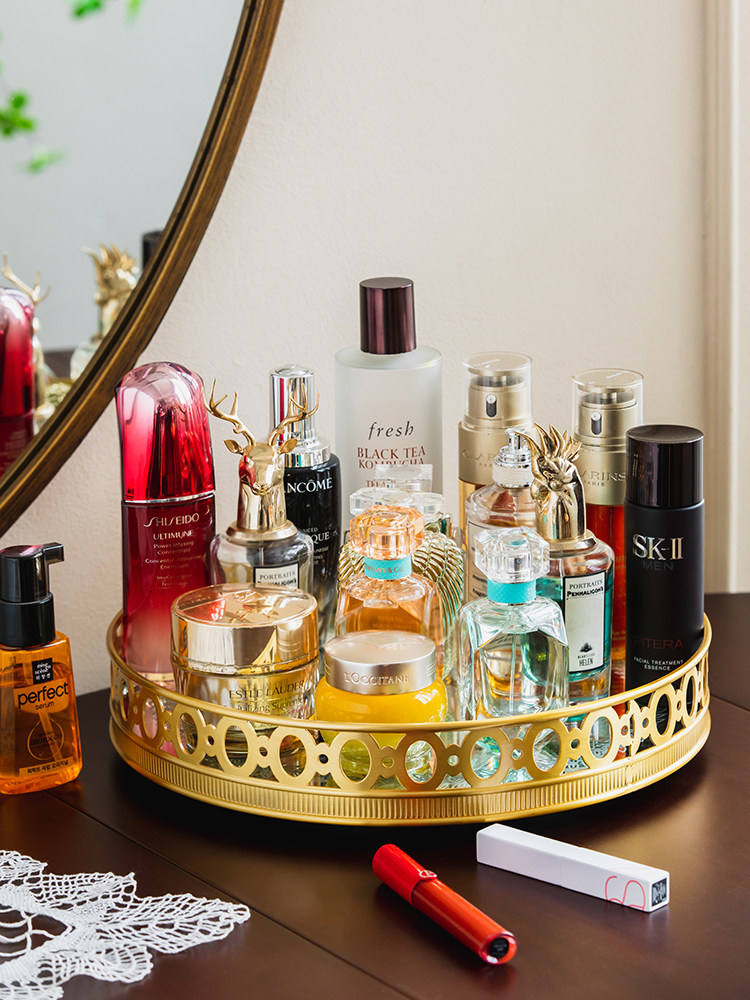 Luxury Skincare Tray - Bandeja de Luxo Leve em Latão