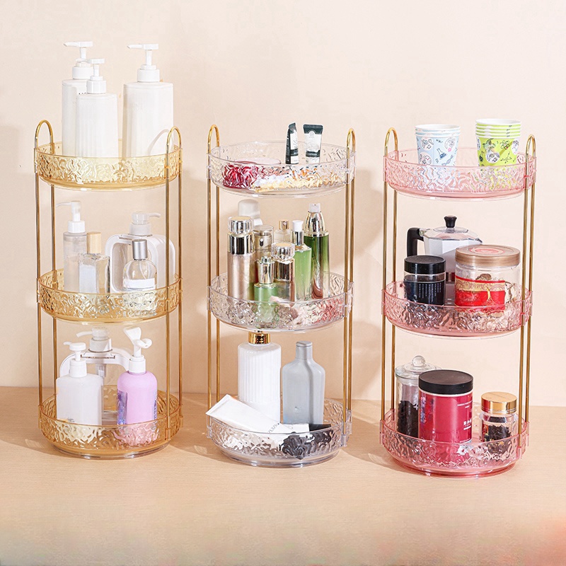 Luxury Skincare Containers - Caixa de armazenamento giratória de cosméticos