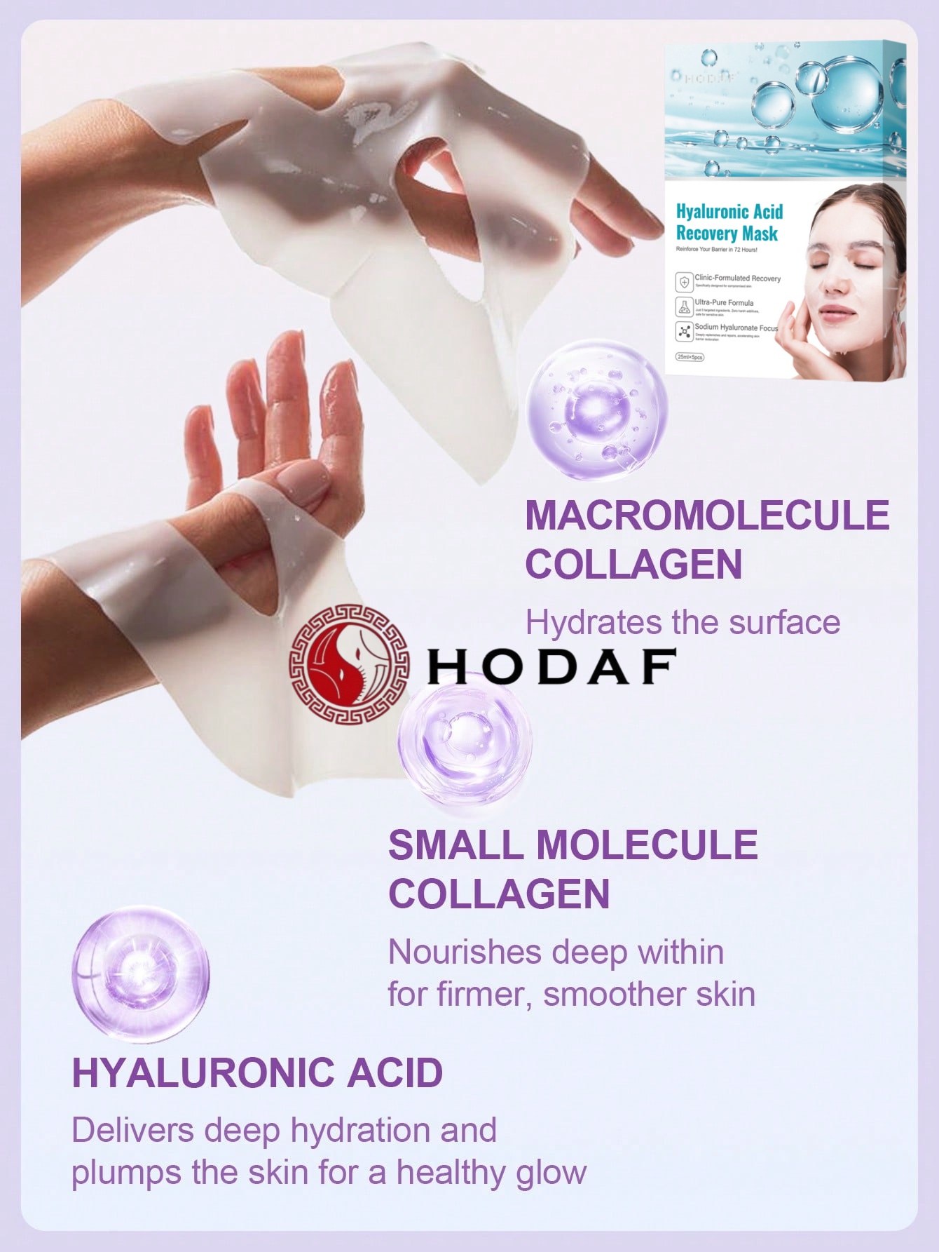 HODAF 5 unidades Máscara Facia - Luxury Skincare Store avaliação e preço